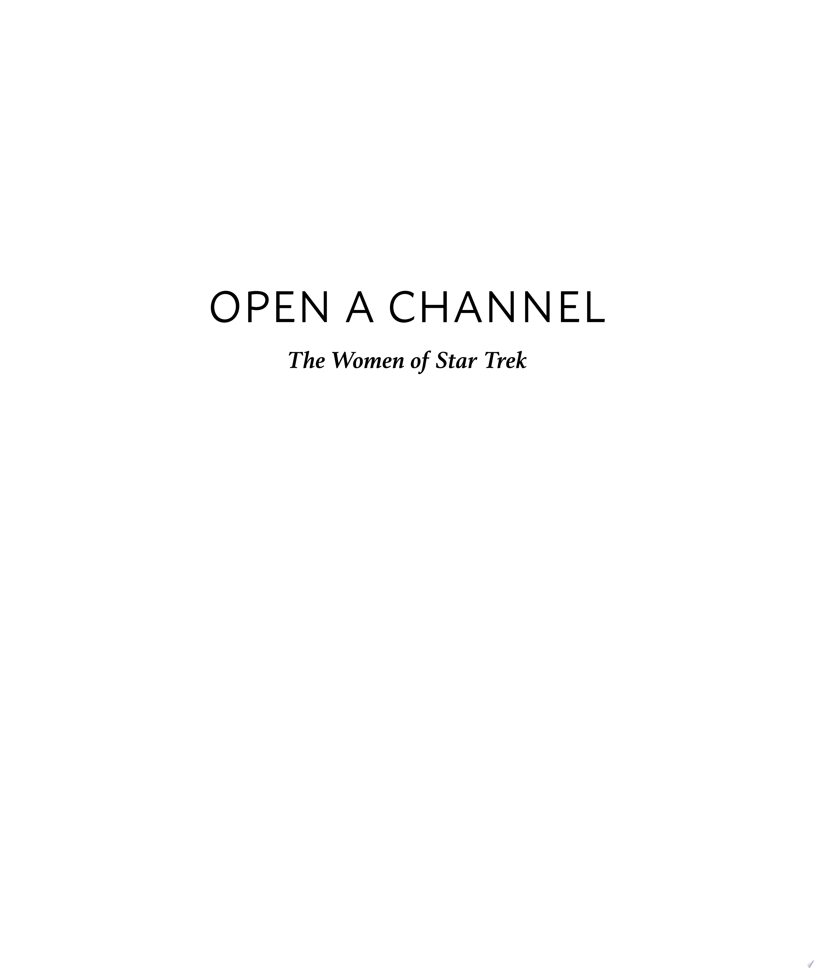Buchcover von Star Trek: Open a Channel
