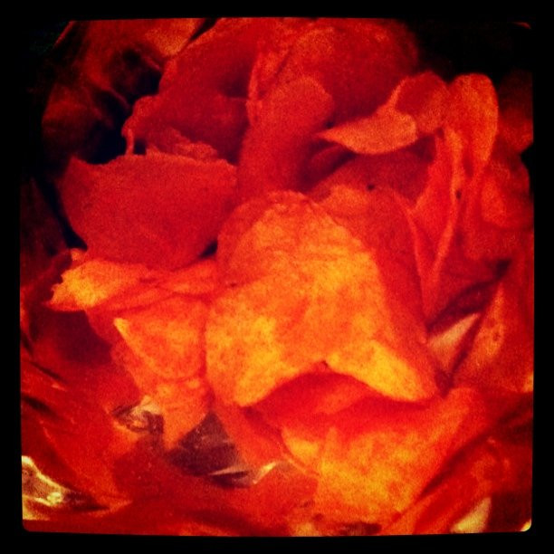 Chips zum Abend. Nach einem harten, harten Tag.