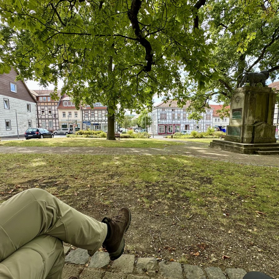 Bankpause kurz vor der Rückreise.